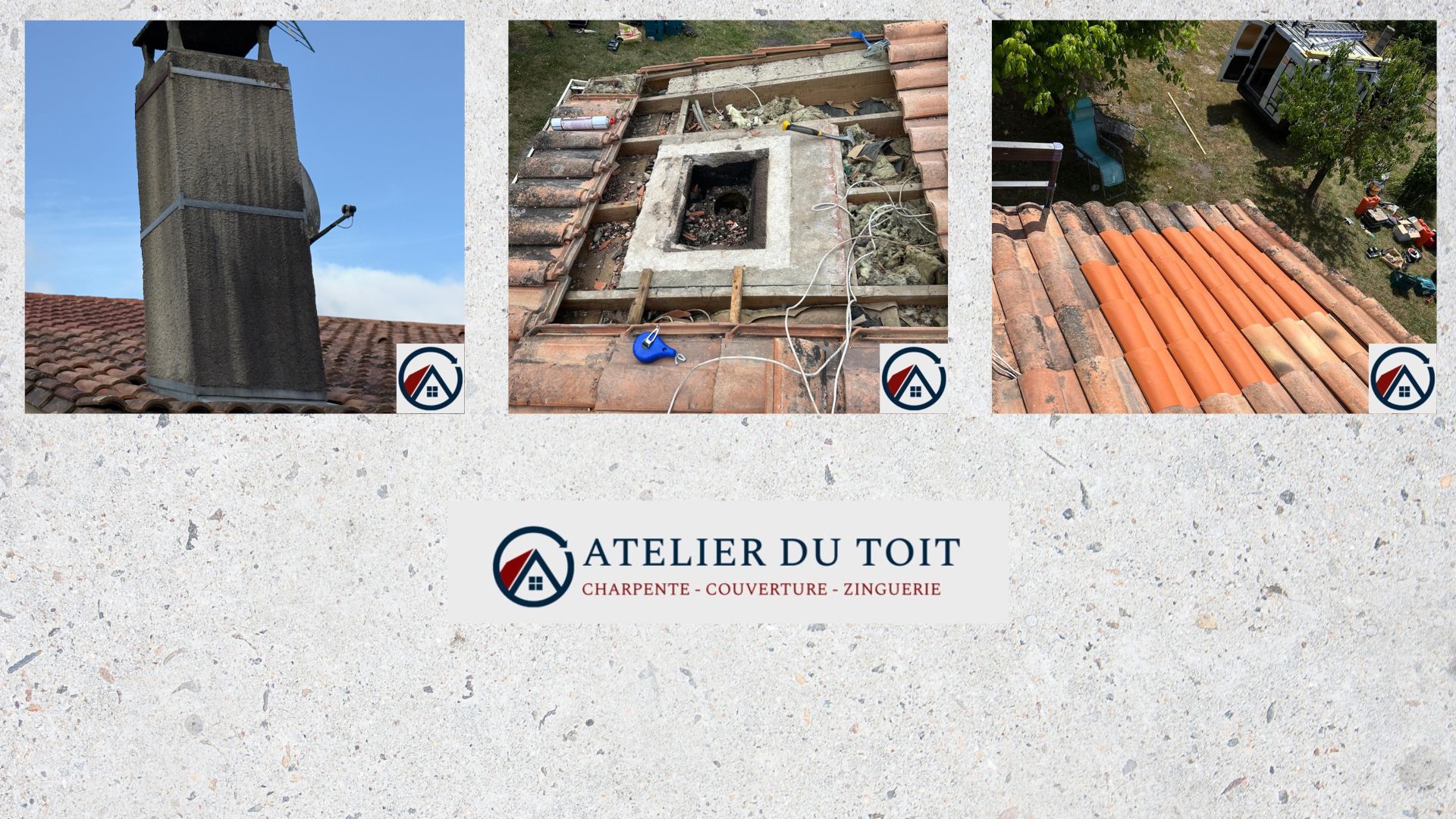 Dépose d’une cheminée et remise en couverture par Atelier du Toit